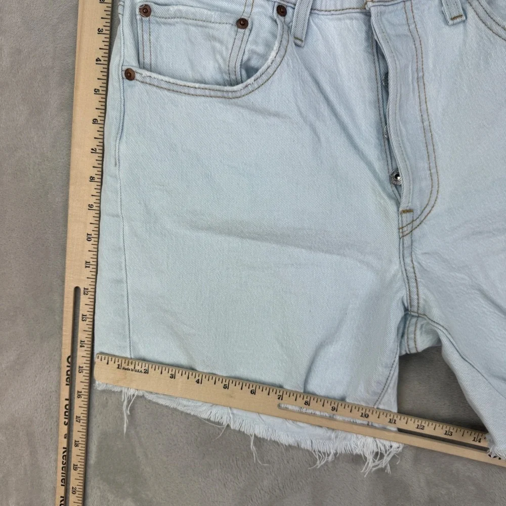 Levis 501 Shorts Womens 30 High Rise Cutoff Denim Summer Vintage Style